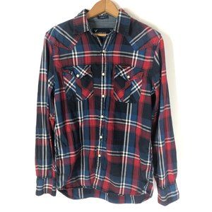 American Eagle plaid button down shirt